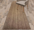 Custom Length Cut to Size Wide Width Carpet Runner Rug for Hallways, Slip Resistant Latex Rubber Backed, 31 inch Wide X Customized Length, Stripe Brown, 31 inch X 19 feet