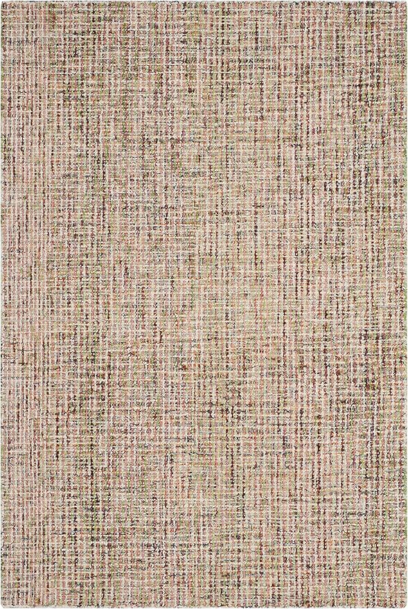 SAFAVIEH Abstract Collection Accent Rug - 2'3" x 4', Gold & Blue, Handmade Wool, Ideal for High Traffic Areas in Entryway, Living Room, Bedroom (ABT468D)