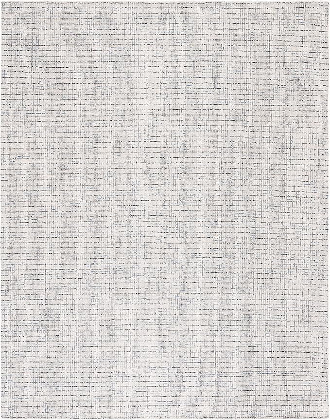 SAFAVIEH Abstract Collection Area Rug - 10' x 14', Grey & Ivory, Handmade Wool, Ideal for High Traffic Areas in Living Room, Bedroom (ABT468J)