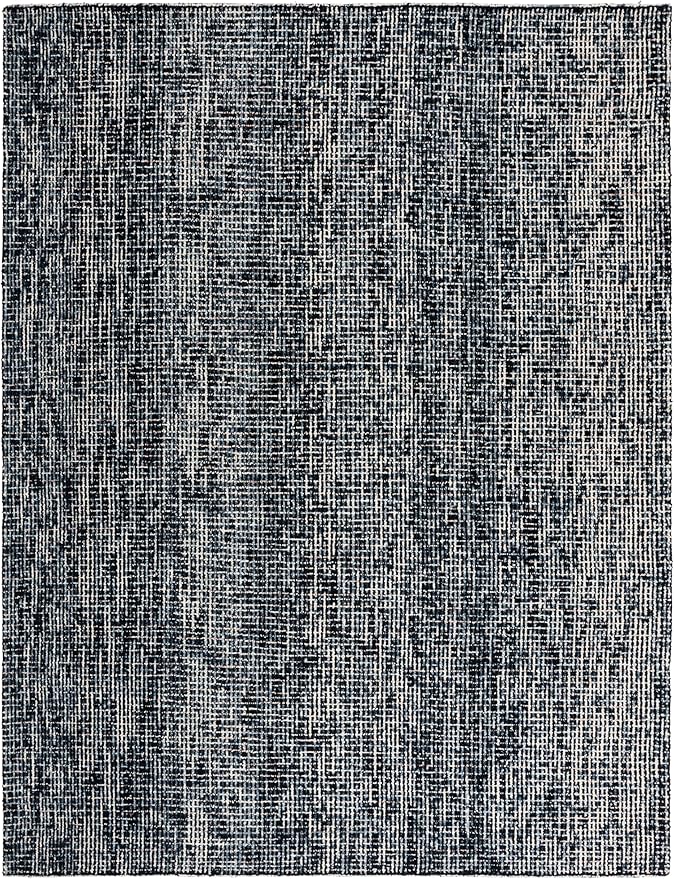 SAFAVIEH Abstract Collection Area Rug - 9' x 12', Black & Grey, Handmade Wool, Ideal for High Traffic Areas in Living Room, Bedroom (ABT468L)