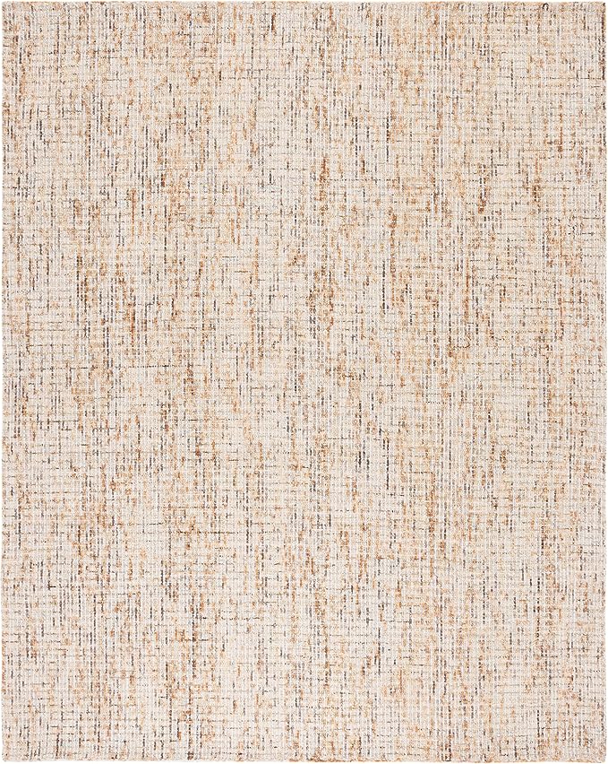 SAFAVIEH Abstract Collection X-Large Area Rug - 11' x 15', Gold & Blue, Handmade Wool, Ideal for High Traffic Areas in Living Room, Bedroom (ABT468D)
