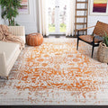 SAFAVIEH Madison Collection Accent Rug - 3' x 5', Orange & Ivory, Snowflake Medallion Distressed Design, Non-Shedding & Easy Care, Ideal for High Traffic Areas in Foyer, Living Room, Bedroom (MAD603P)