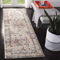 SAFAVIEH Madison Collection Runner Rug - 2'3" x 8', Purple Pink Fuchsia & Ivory, Boho Chic Distressed Design, Non-Shedding & Easy Cleaning, Ideal for Entryway, Front Door, Bathroom, Mudroom (MAD603R)