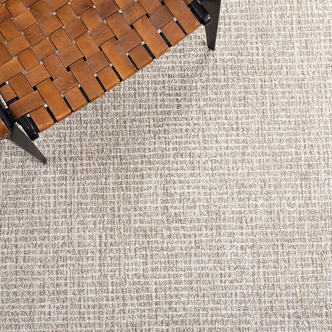 SAFAVIEH Abstract Collection Area Rug - 6' x 9', Ivory & Grey, Handmade Wool, Ideal for High Traffic Areas in Living Room, Bedroom (ABT468G)